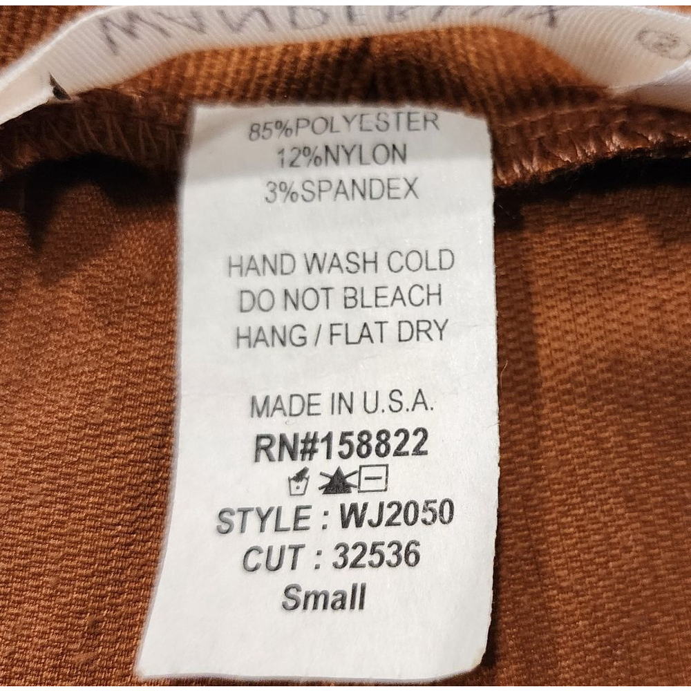 Wanderlux Brown Corduroy Overalls Women's S Adjustable Straps Bib jumpsuit NWT - Picture 12 of 12